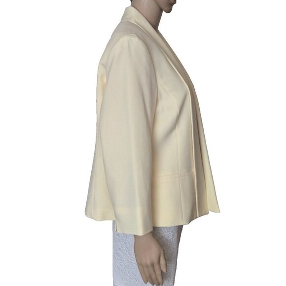 Black Label By Evan-Picone yellow Open Blazer size 12 - Picture 3 of 6